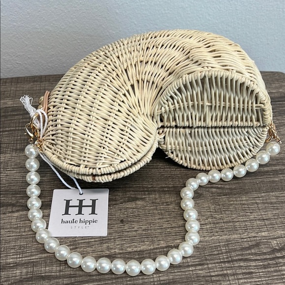 Haute Hippie | Seashell-Shaped Bag w/ Faux Pearl Handles 🐚 - Picture 9 of 13